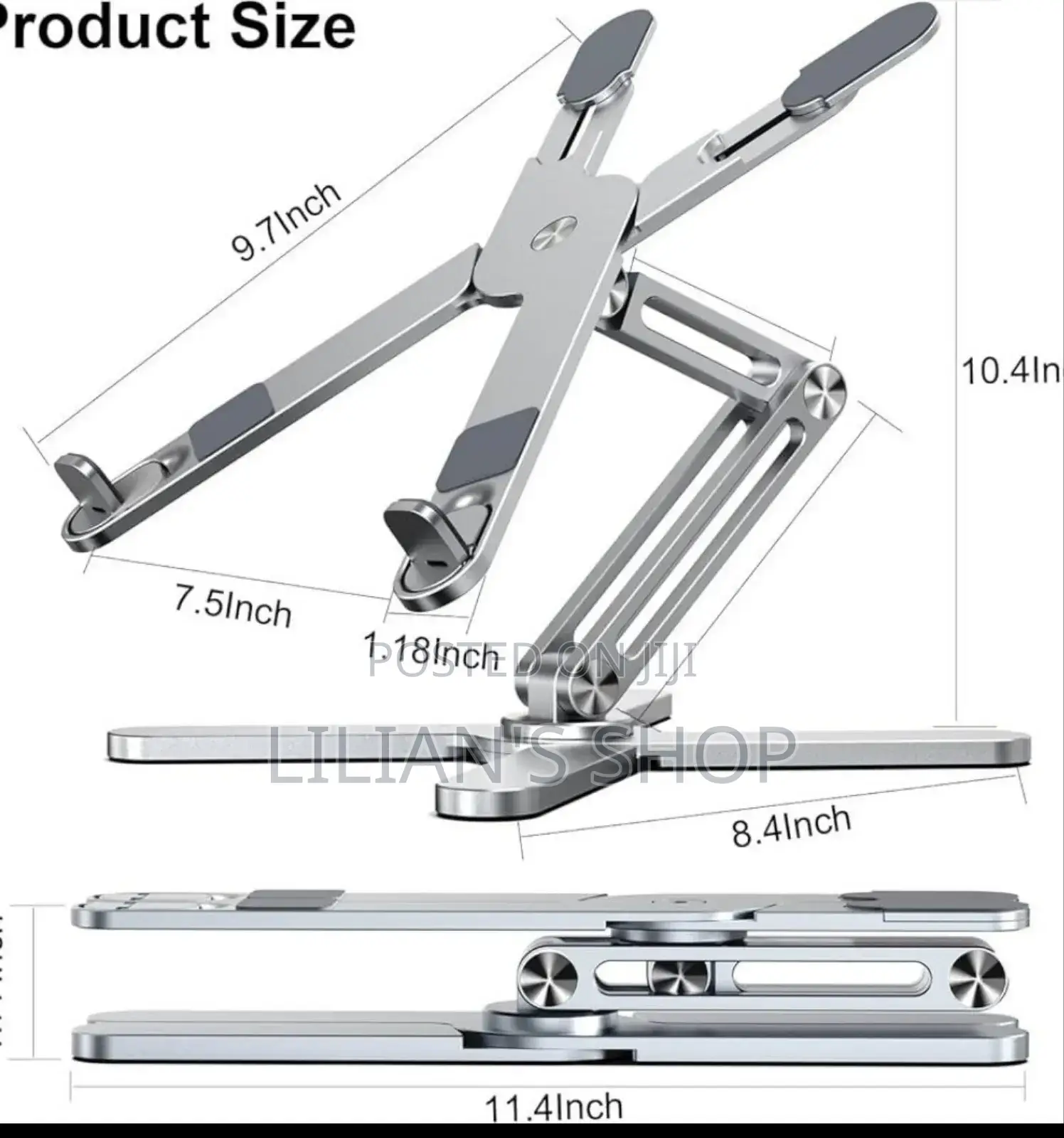 Heavy Duty Adjustable Laptop Stand With 360 Degree Rotation