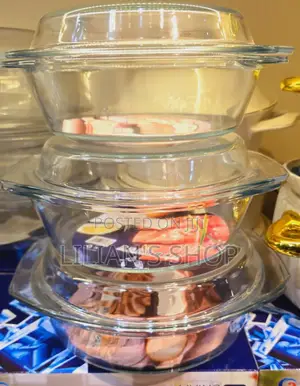 3pcs Oval Tempered Glass Casserole Serving Dishes/ Bowl