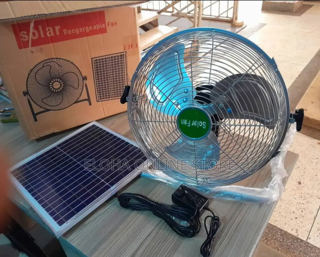 Heavy Duty Solar Rechargeable Fan