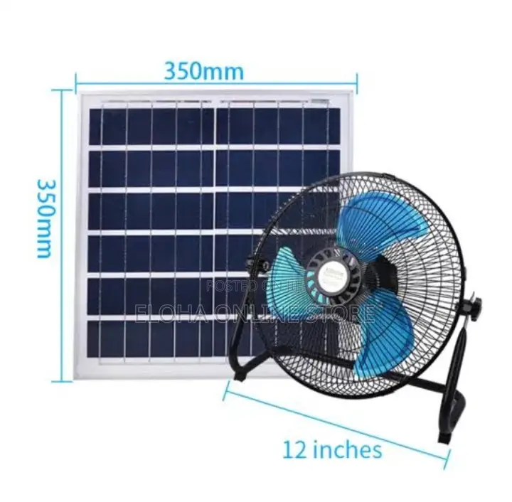 Heavy Duty Solar Rechargeable Fan