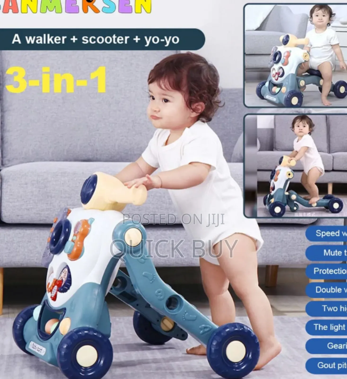 Premium 3 in 1 Interactive Baby Walker