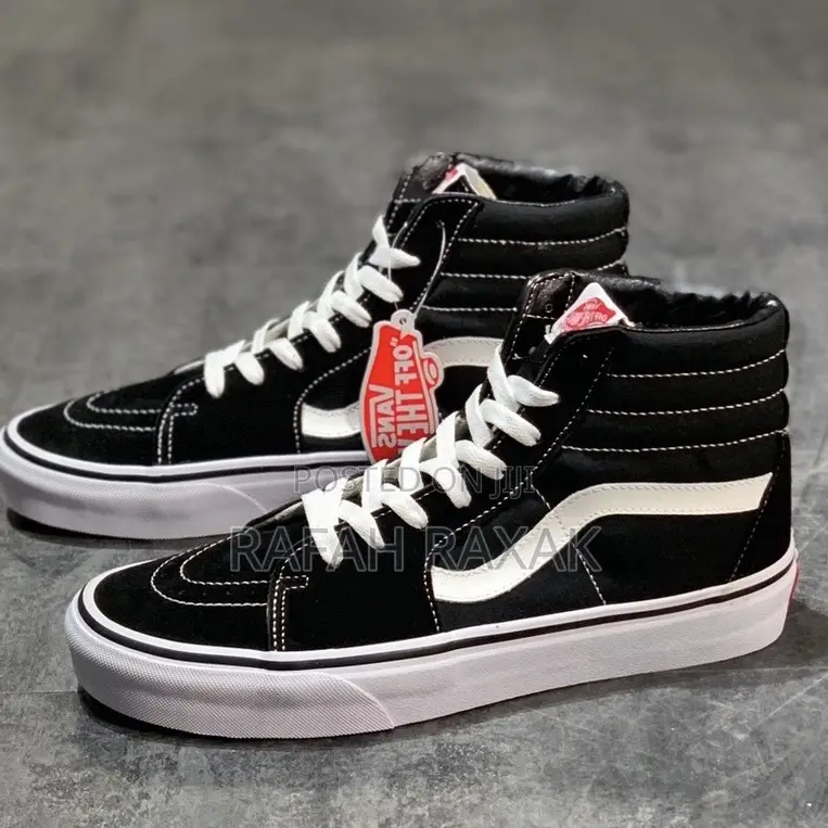 Original Black/White High Top Vintage Vans Off the Wall