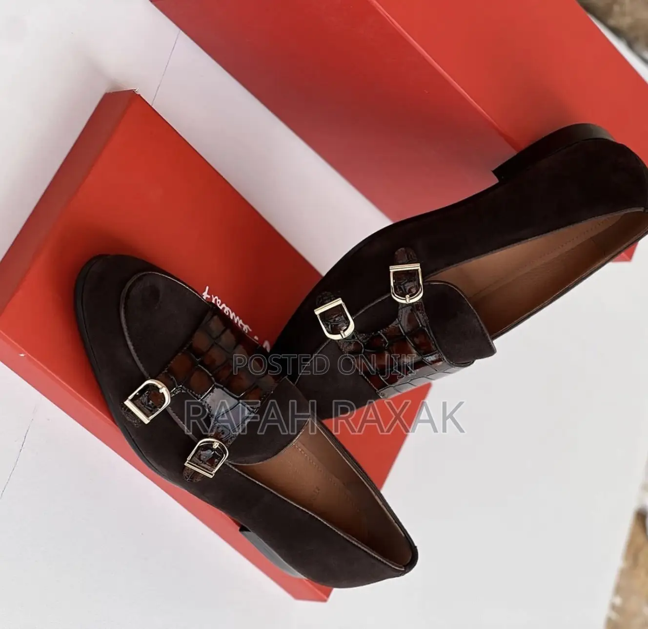 Original Stylish Luxury Double Buckle Suede Loafers