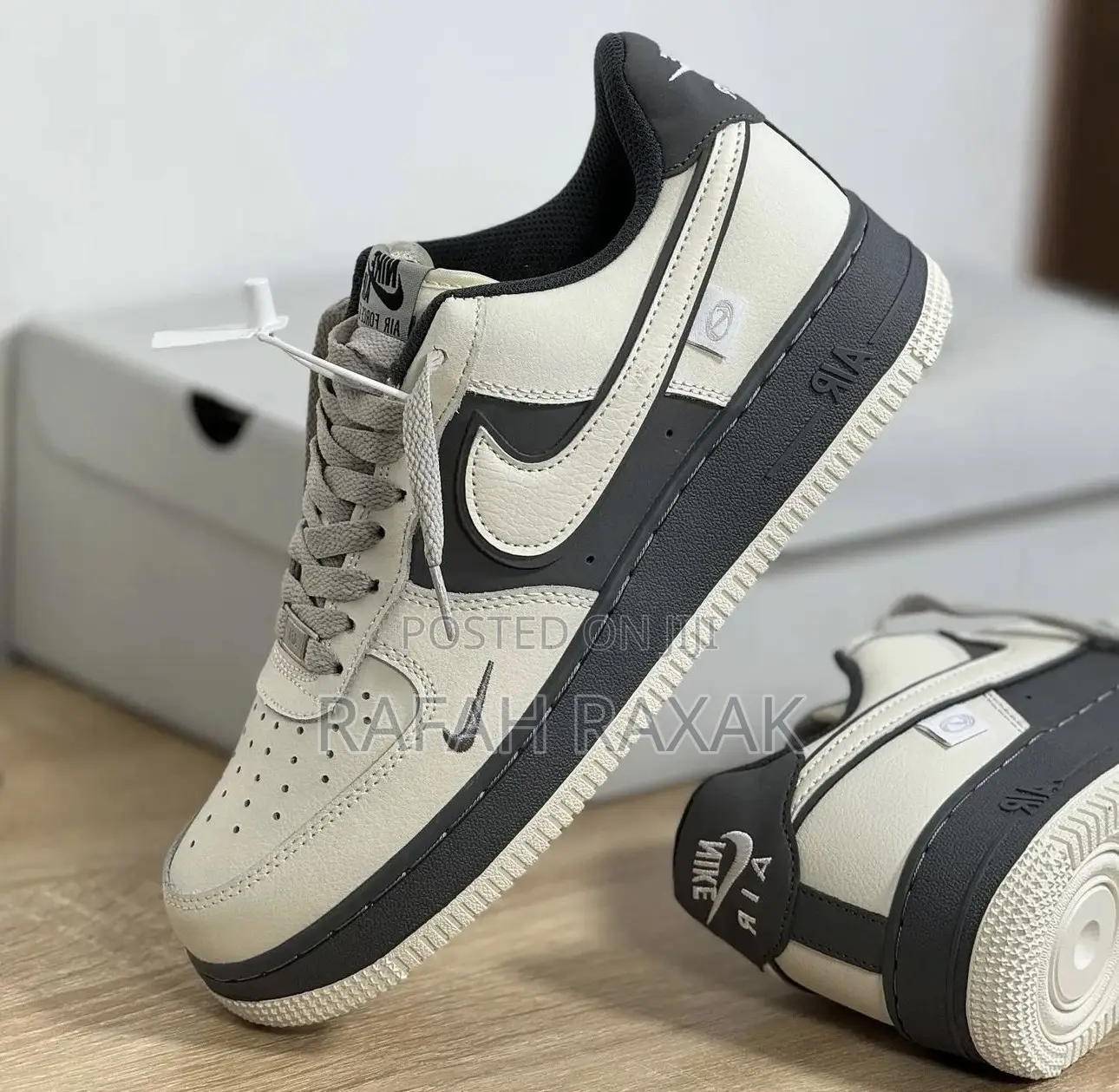 Unisex Nike Air Force 1 Low 07 Off-White/Grey/Black Sneakers