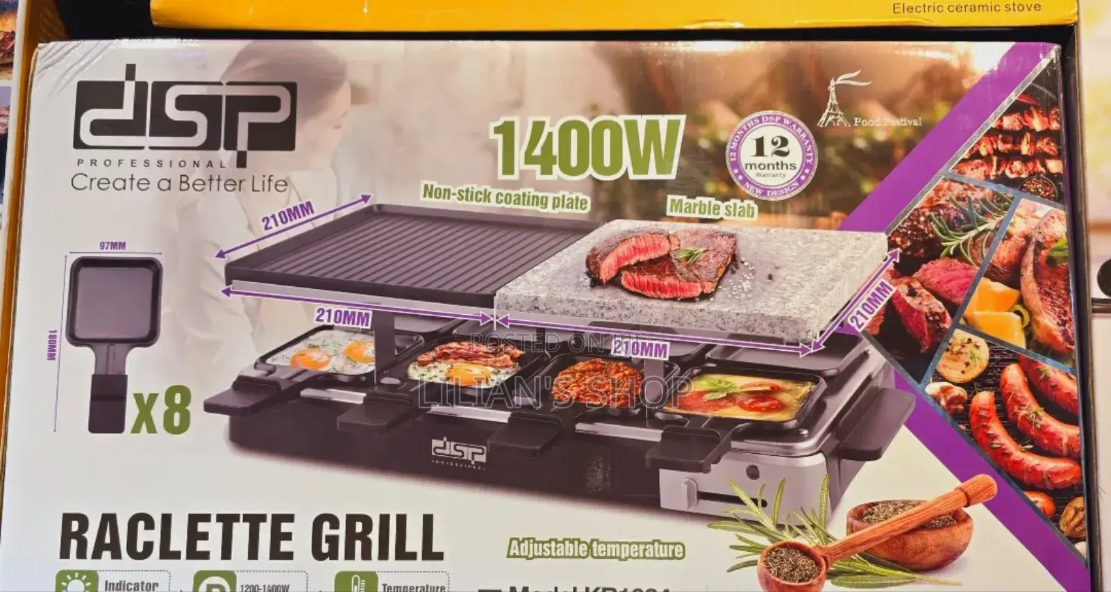 DSP Non Sticky Raclette Grill
