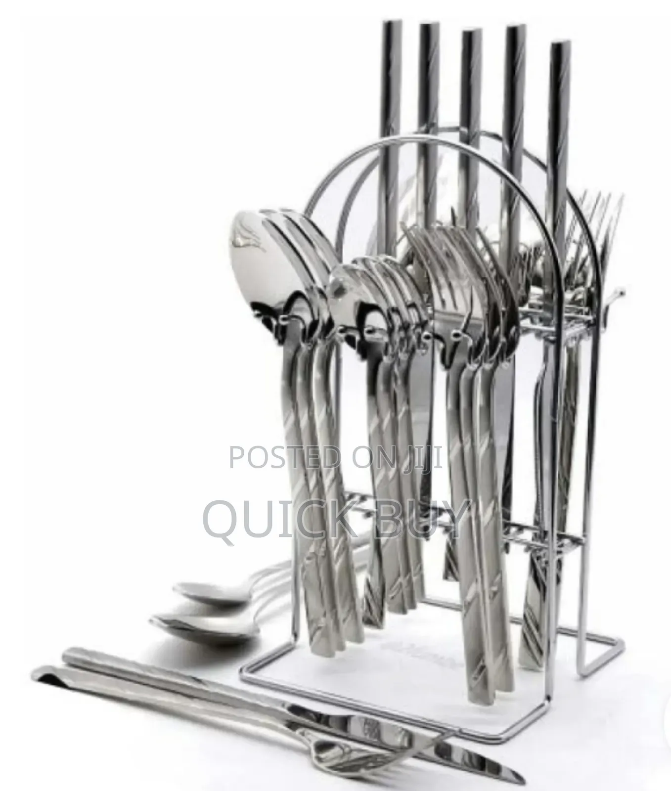 Exquisite Stylish Stainless 24pcs Dinner Cutlery + Stand