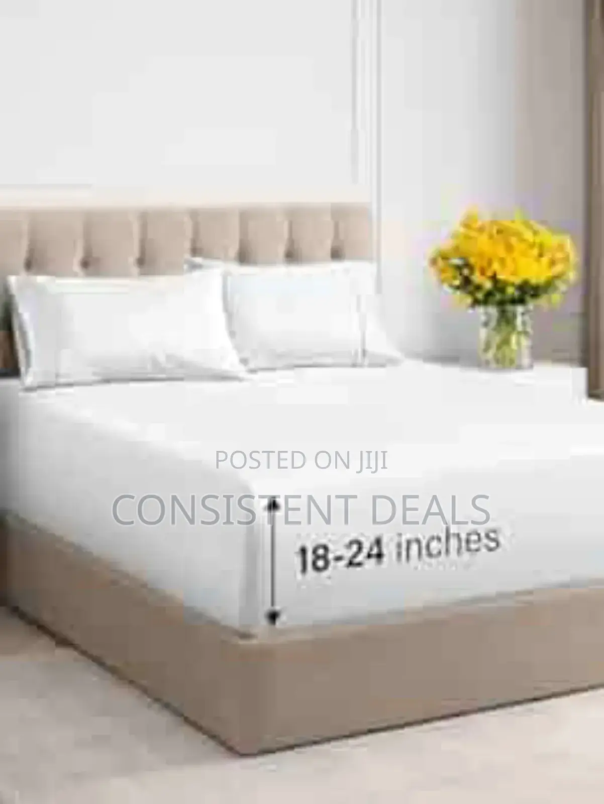 4pcs Plain Flat Fitted Bedsheets