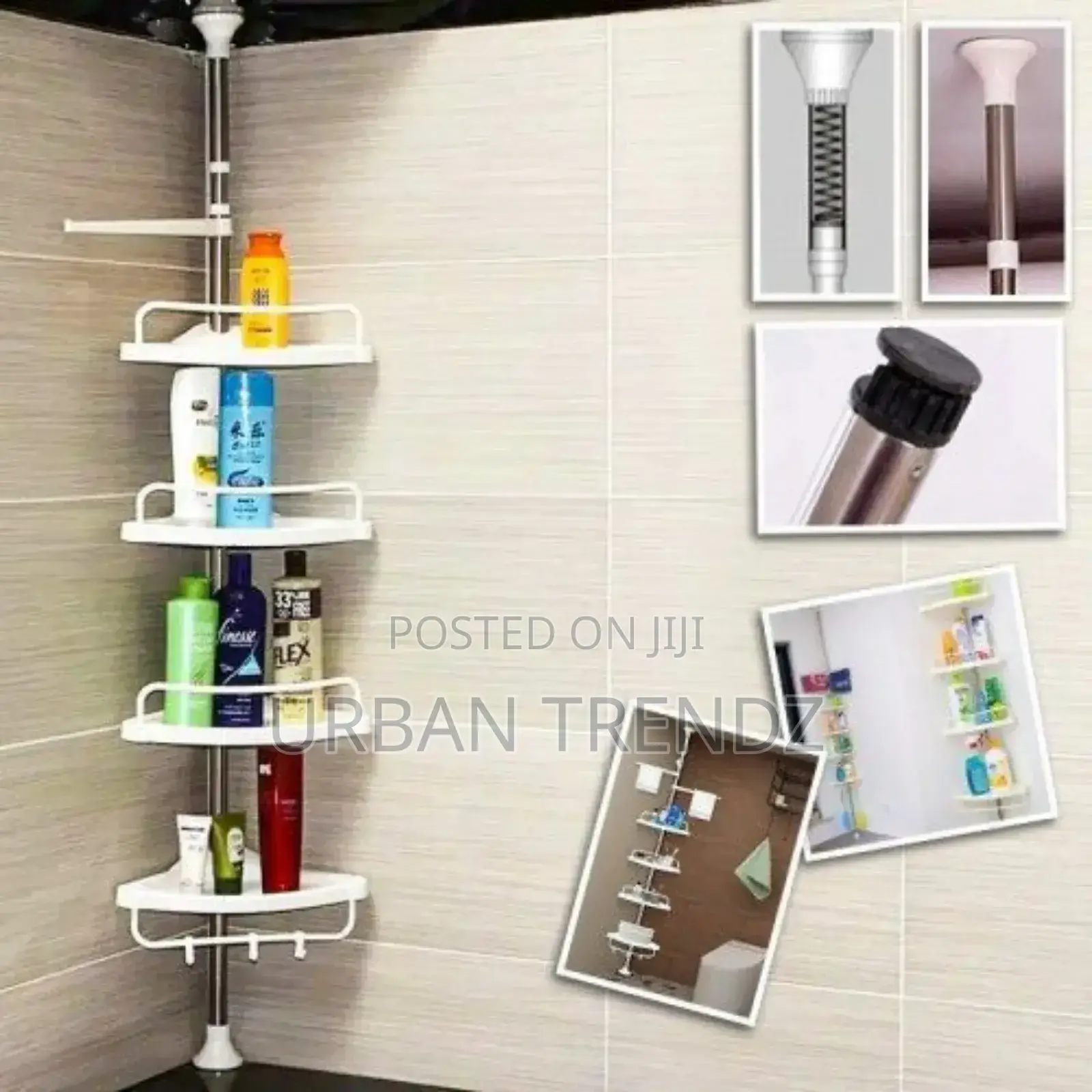 Adjustable Multi Corner Shelf Bathroom Storage Rack