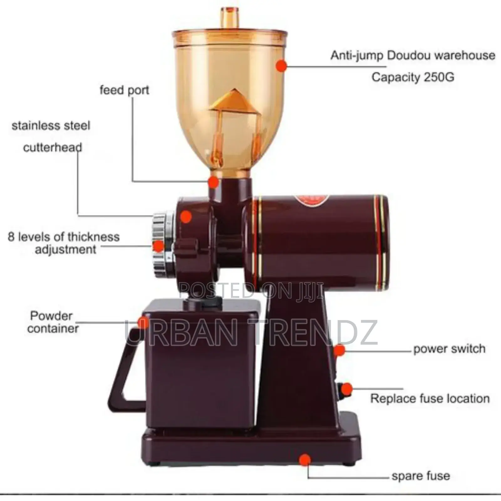 Electric Commercial Coffee Bean Grinder.