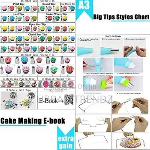 288 Pieces of Cake Baking,Decorating Kit Set, Blue.