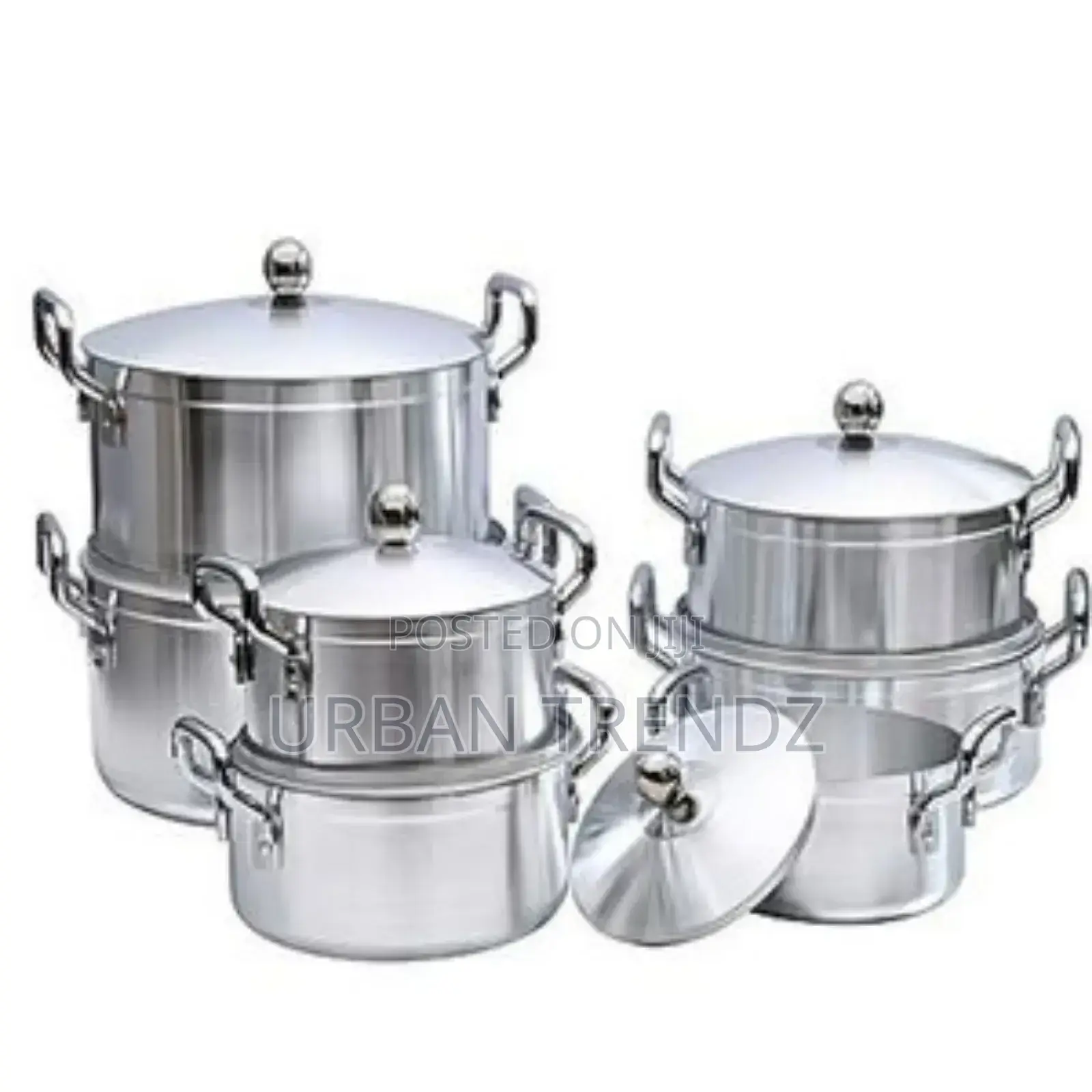 Tornado 7 Piece Heavy Stainless Steel Saucepans/Cookware