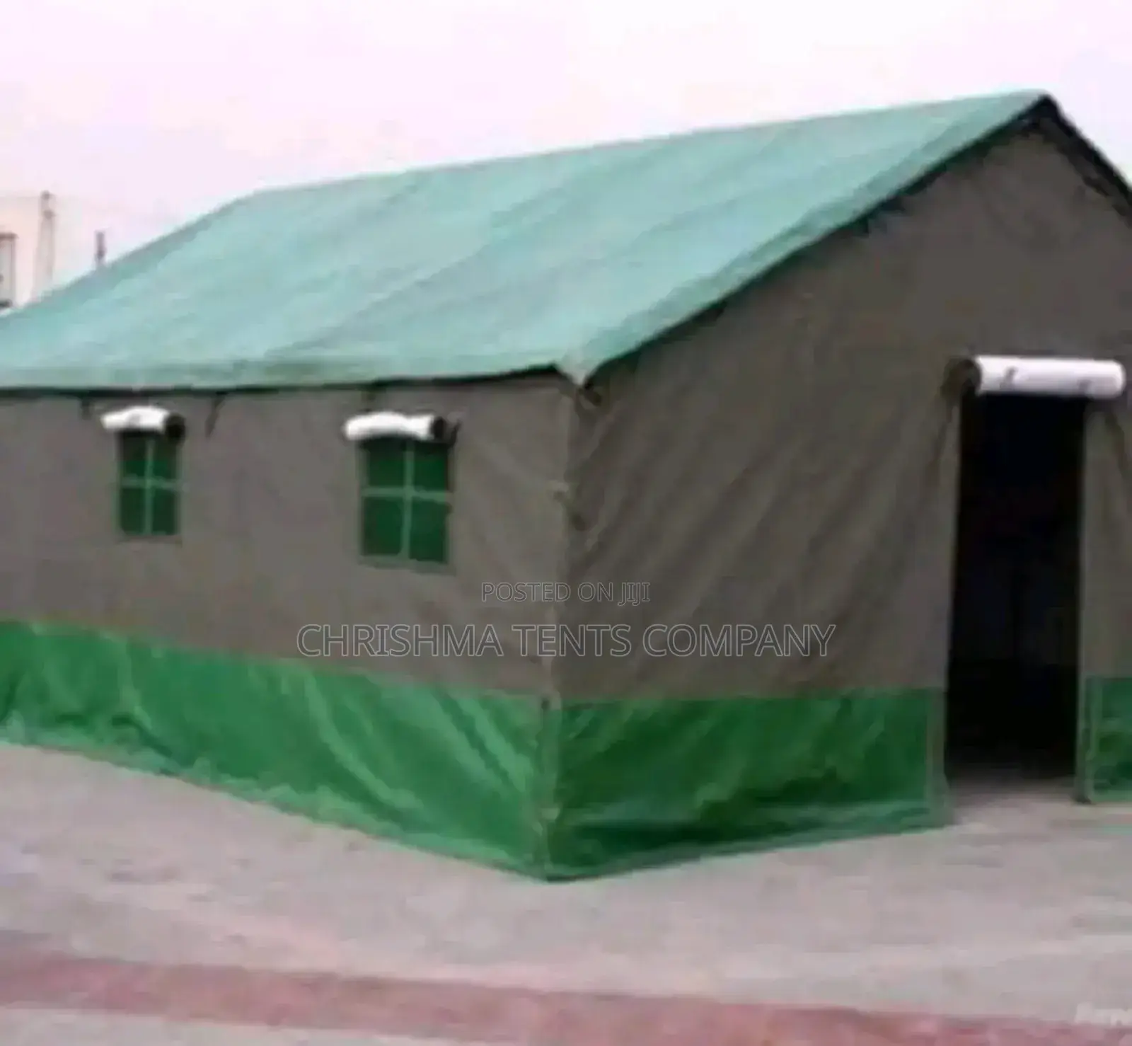 Camping Tent in Canvas and PVC Material