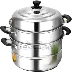 3 Layer Stainless Steel Saucepan and Steamer Soup Pot,28cm-