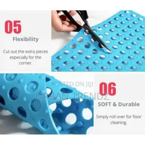 4pcs Interlocking Non Slip Bathroom Floor Tiles Rubber Mat