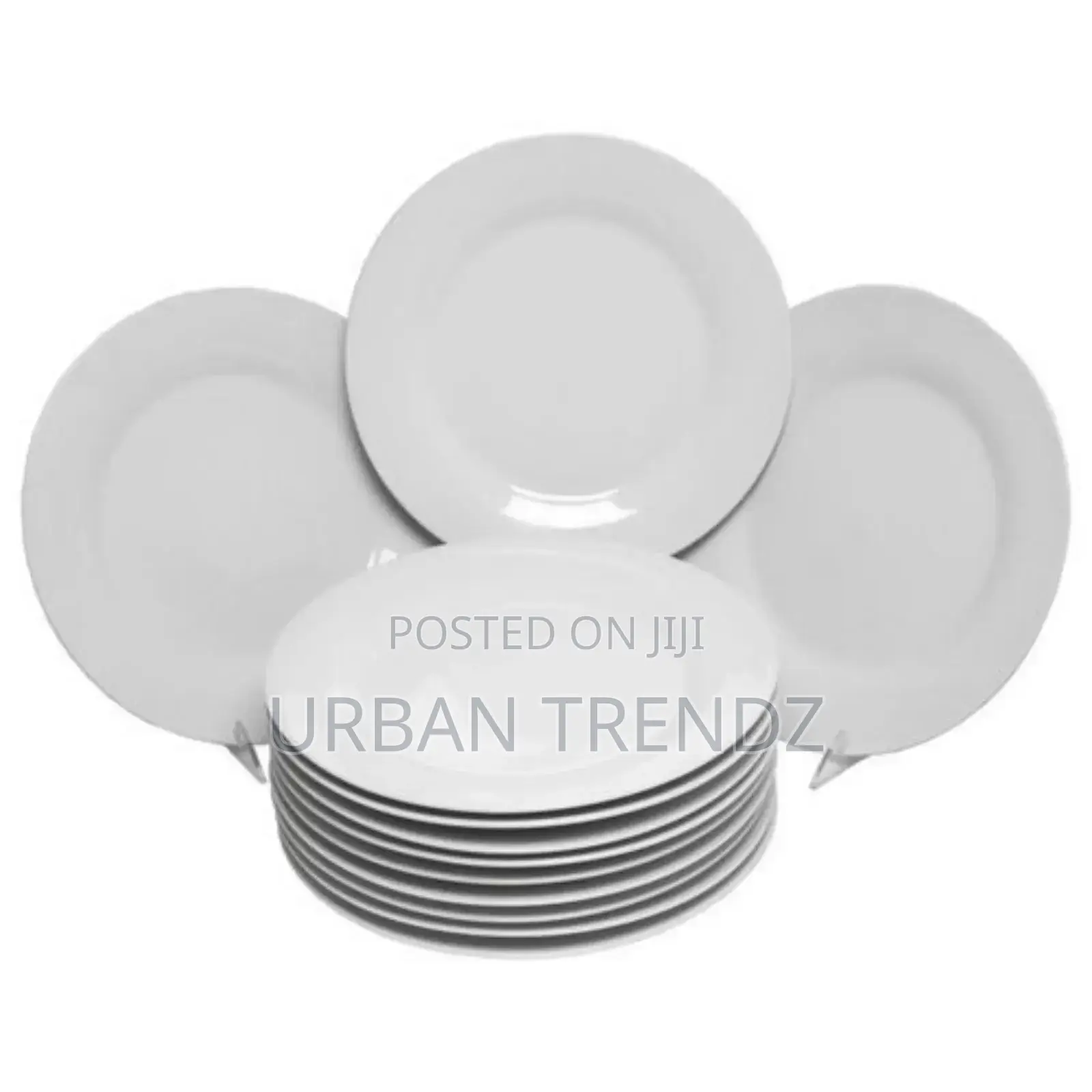 5 Inch 12-Piece Porcelain Cup Saucer Plates-