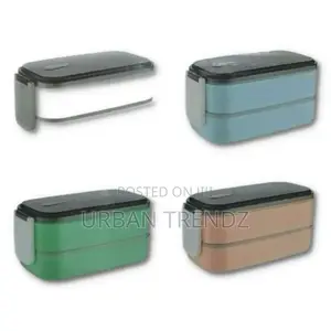 Double-Layer Food Lunch Box, Leakproof, Microwave Safe