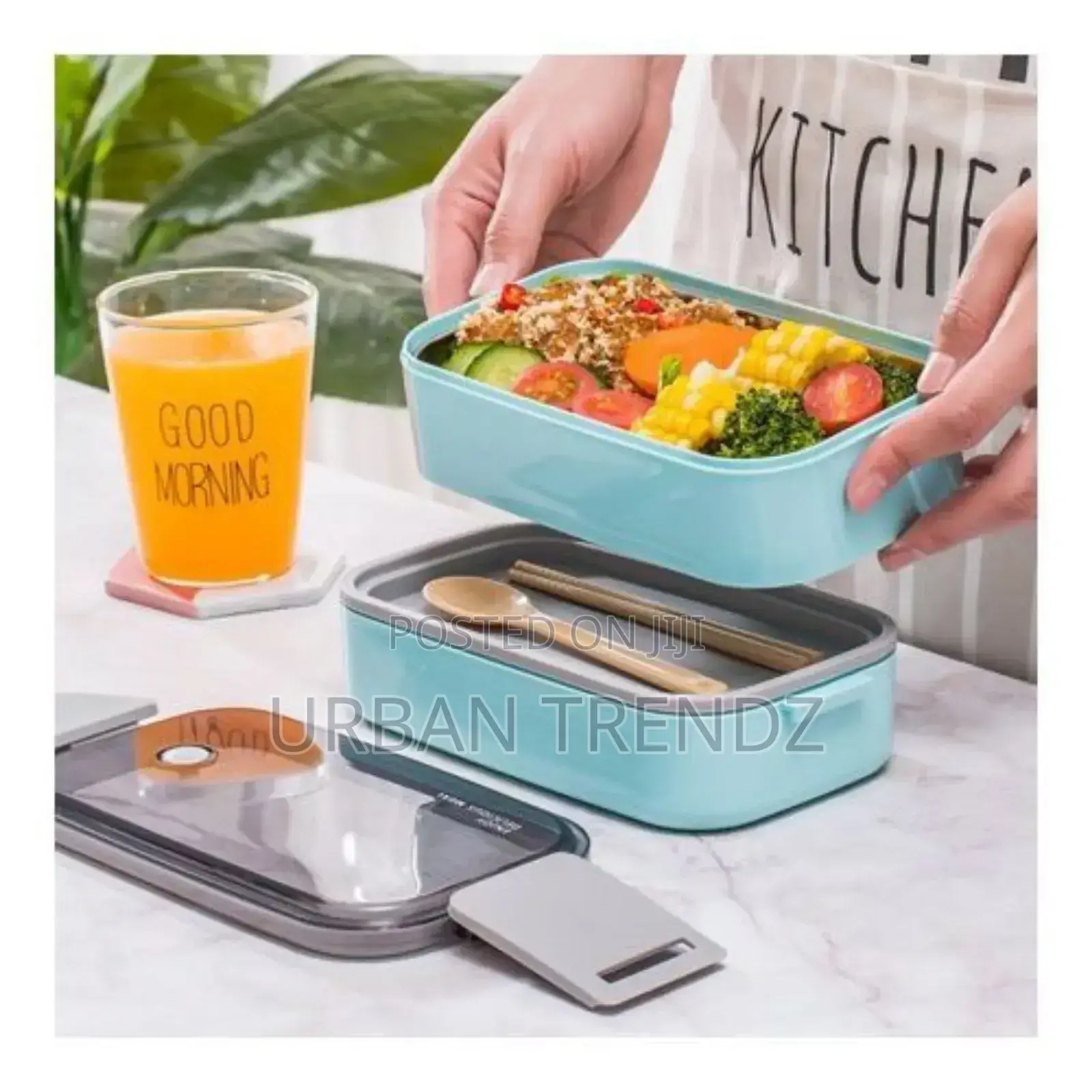 Double-Layer Food Lunch Box, Leakproof, Microwave Safe