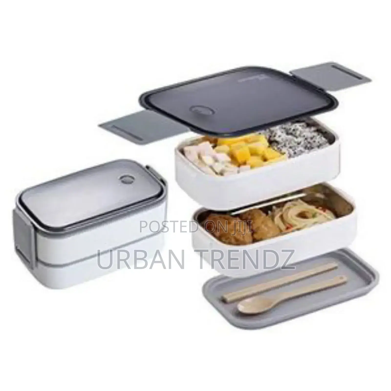 Double-Layer Food Lunch Box, Leakproof, Microwave Safe