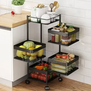 4 Tier Kitchen, Bedroom,Bathroom Storage Rack Basket Trolley