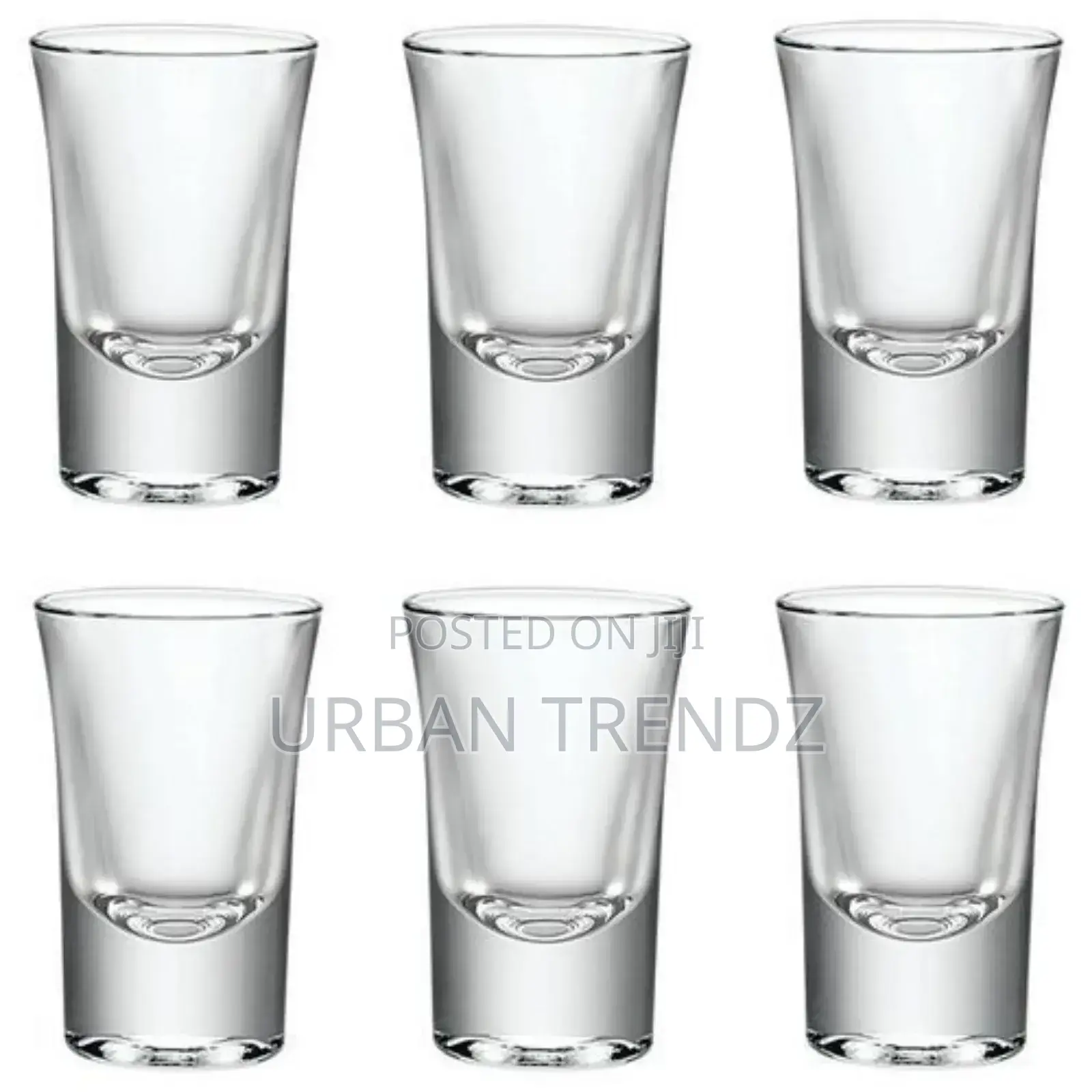 6 Pieces of Heavy Base Shot Glasses - Colorless