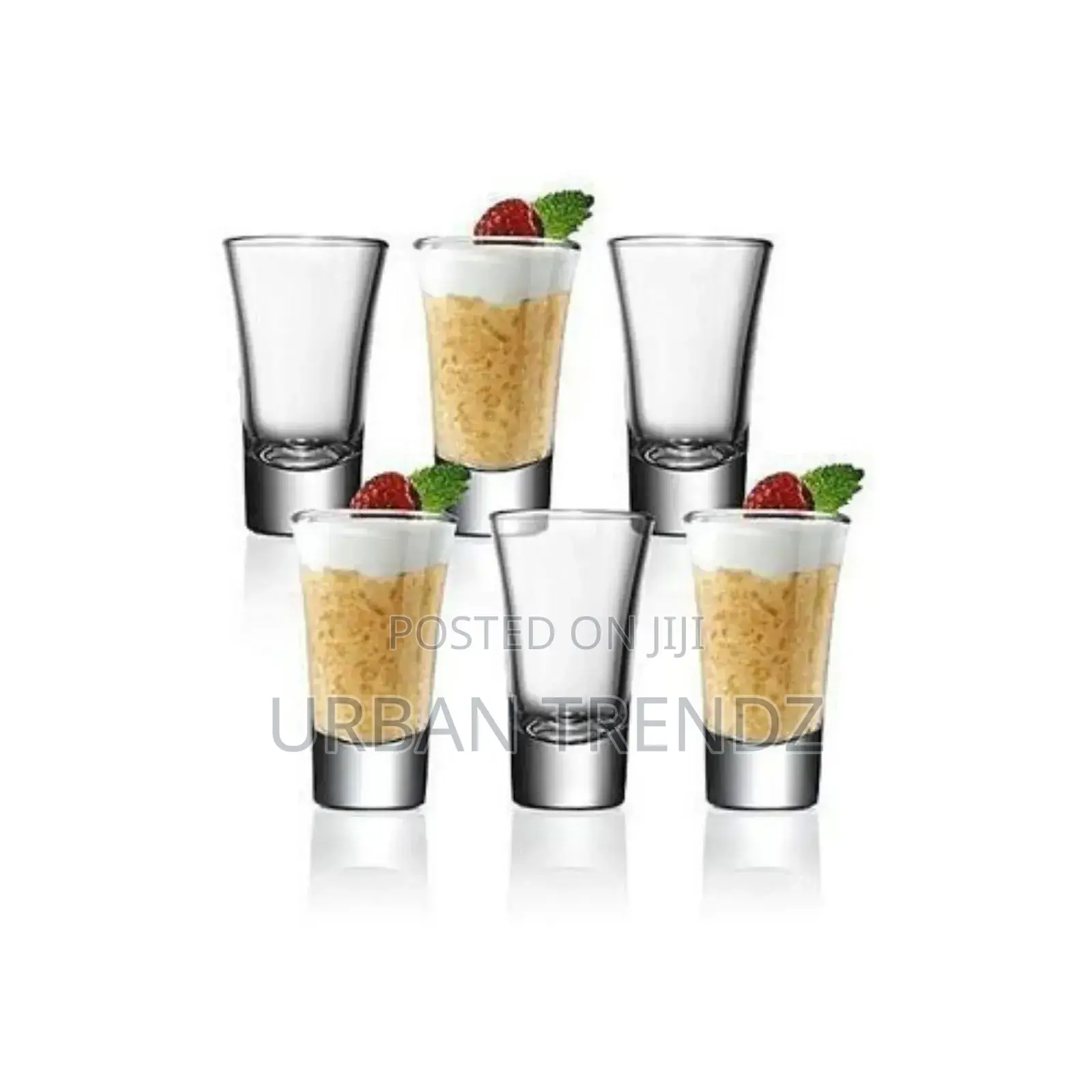 6 Pieces of Heavy Base Shot Glasses - Colorless