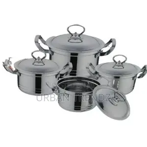 8 Piece Stainless Steel Saucepans Cookware Pots-