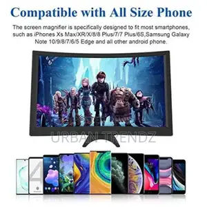 Curved Magnifier for Cell Phone -3d HD Projector Screen