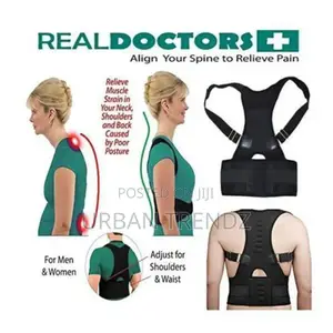 Real Doctors Posture Shoulder Back Support Brace - Black.