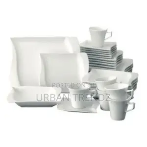 30piece Rectangle Plate Cup Saucer Side Plate Dinner Set