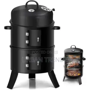 3-in-1 Charcoal Grill BBQ Smoker Barbecue Stove Oven