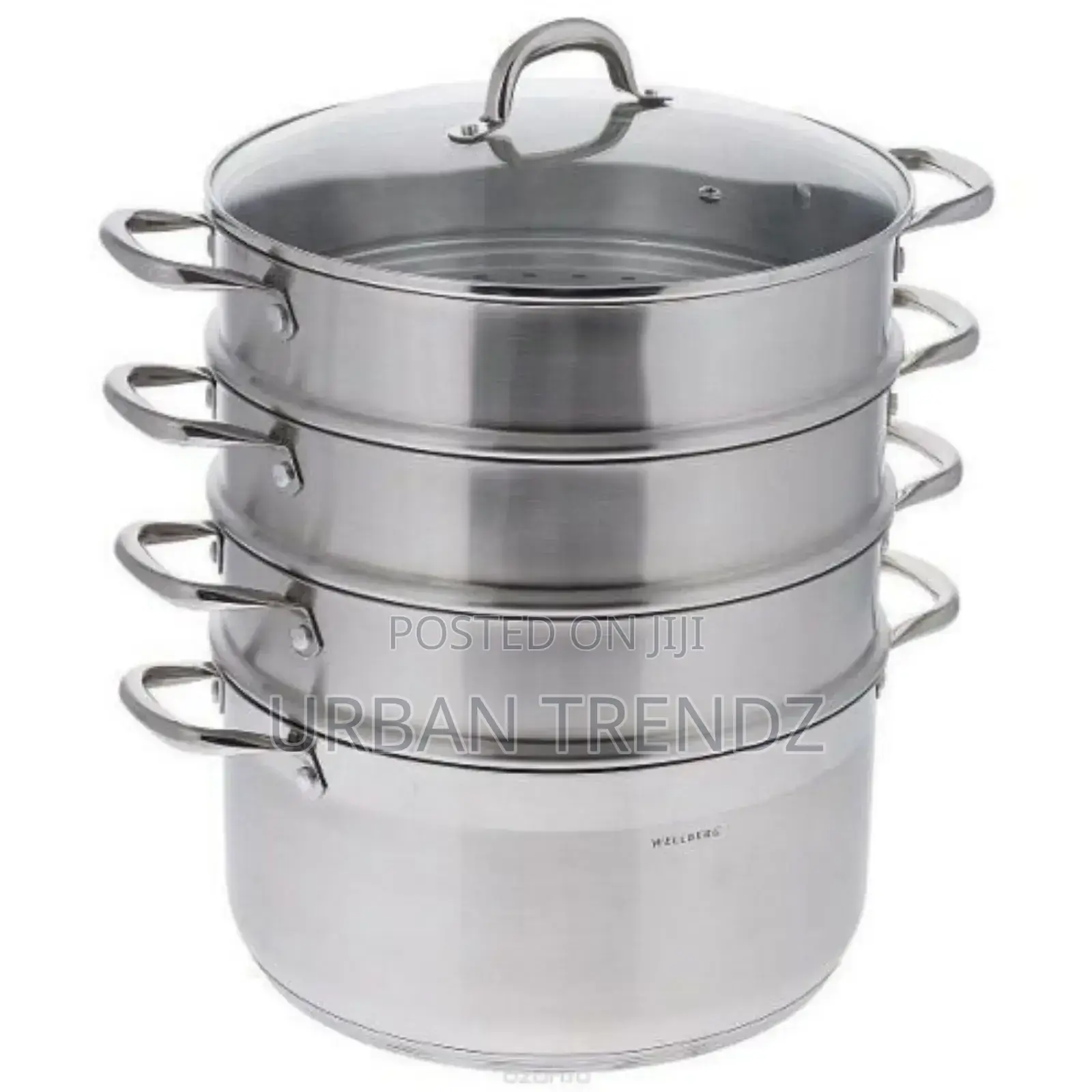 28cm - 4 Layer Stainless Steel Food Saucepan and Steamer