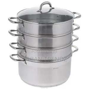 28cm - 4 Layer Stainless Steel Food Saucepan and Steamer