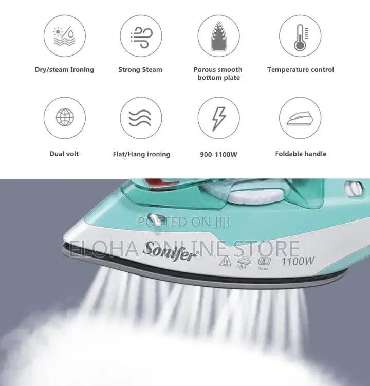 Sonifer 1100W Travel Electric Steam Iron
