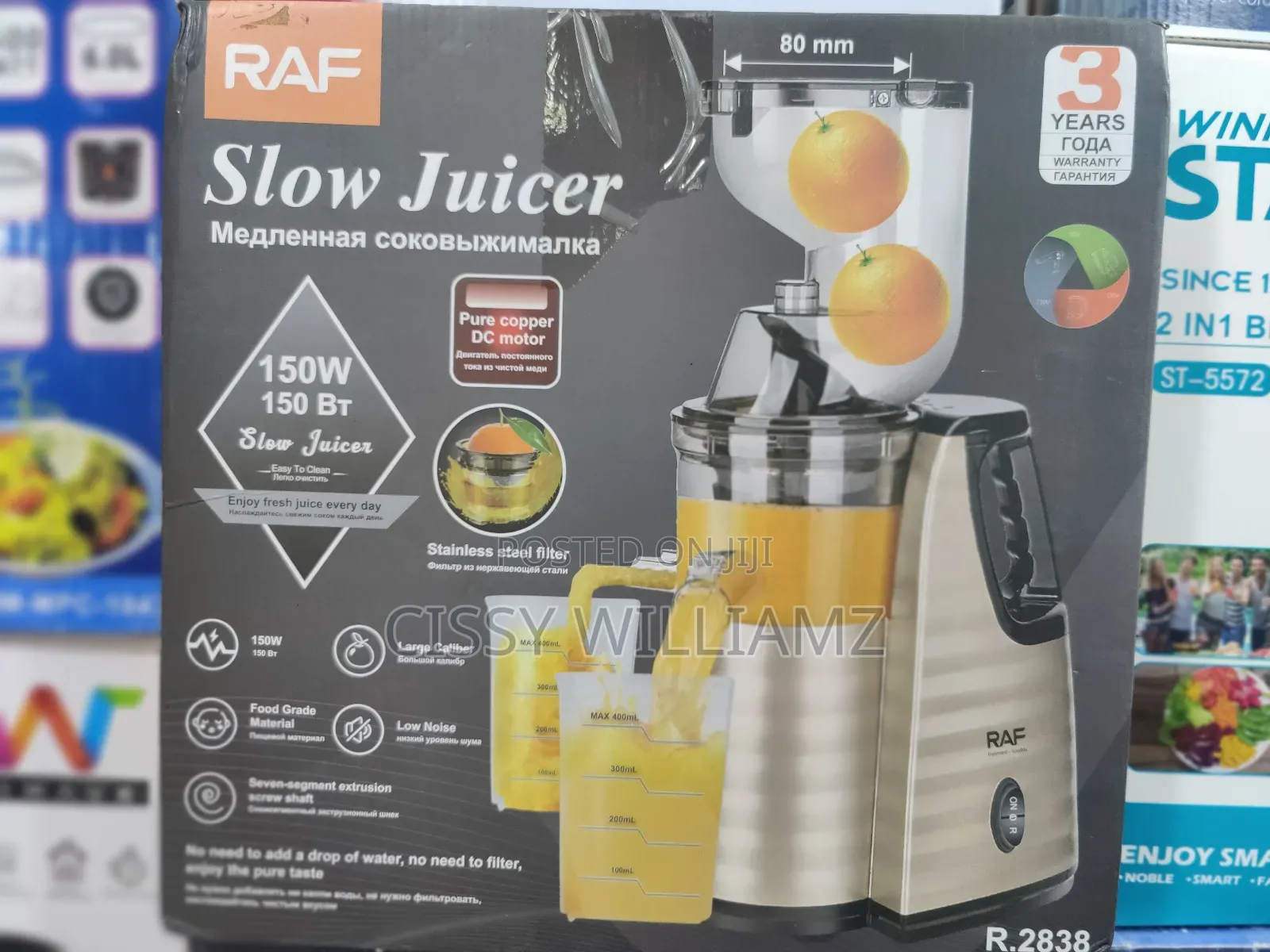 RAF Slow Juicer Wt Reverse Function/Raf Electric Slow Juicer