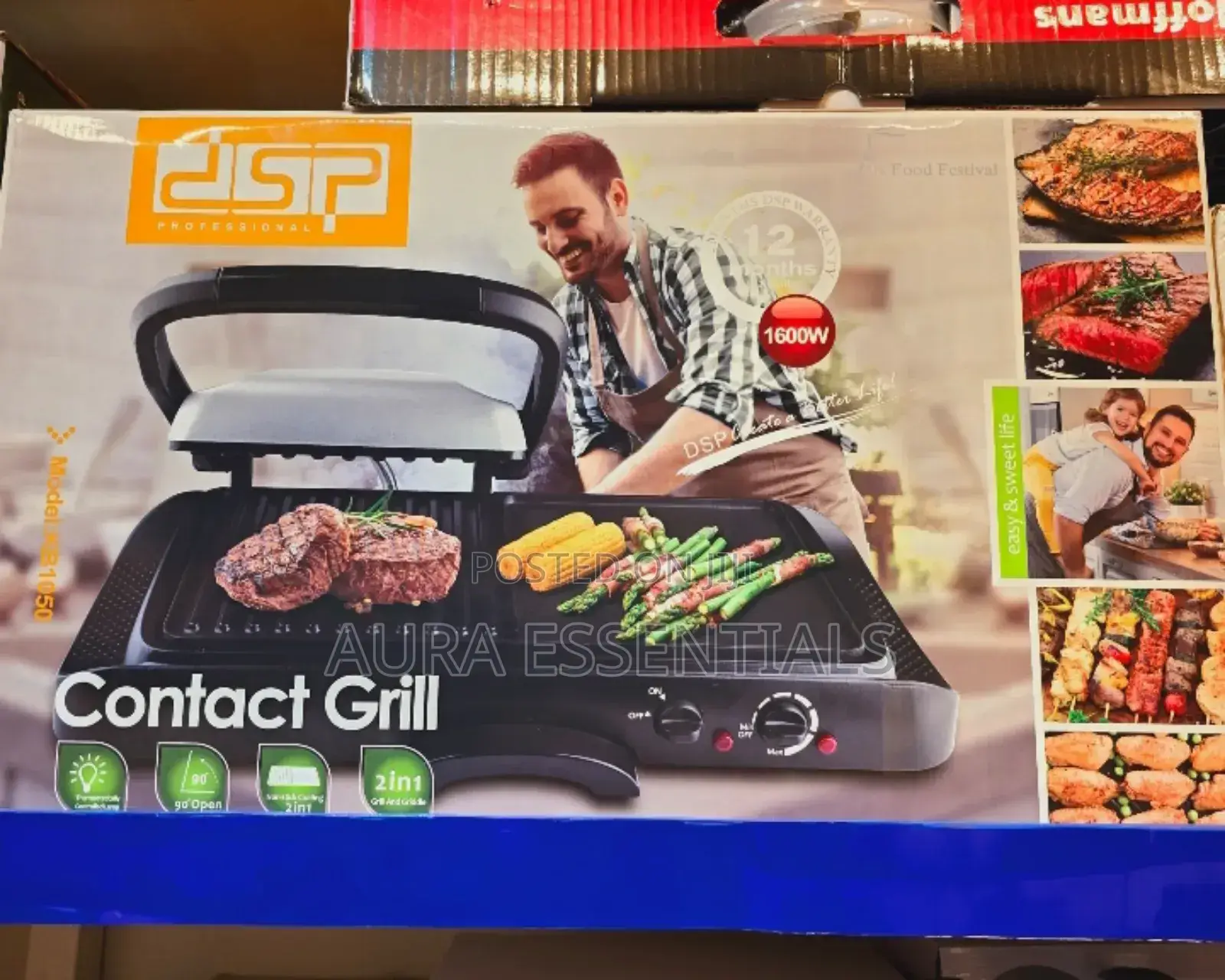 DSP 2 in 1 Contact Grill Machine Griddle Pan