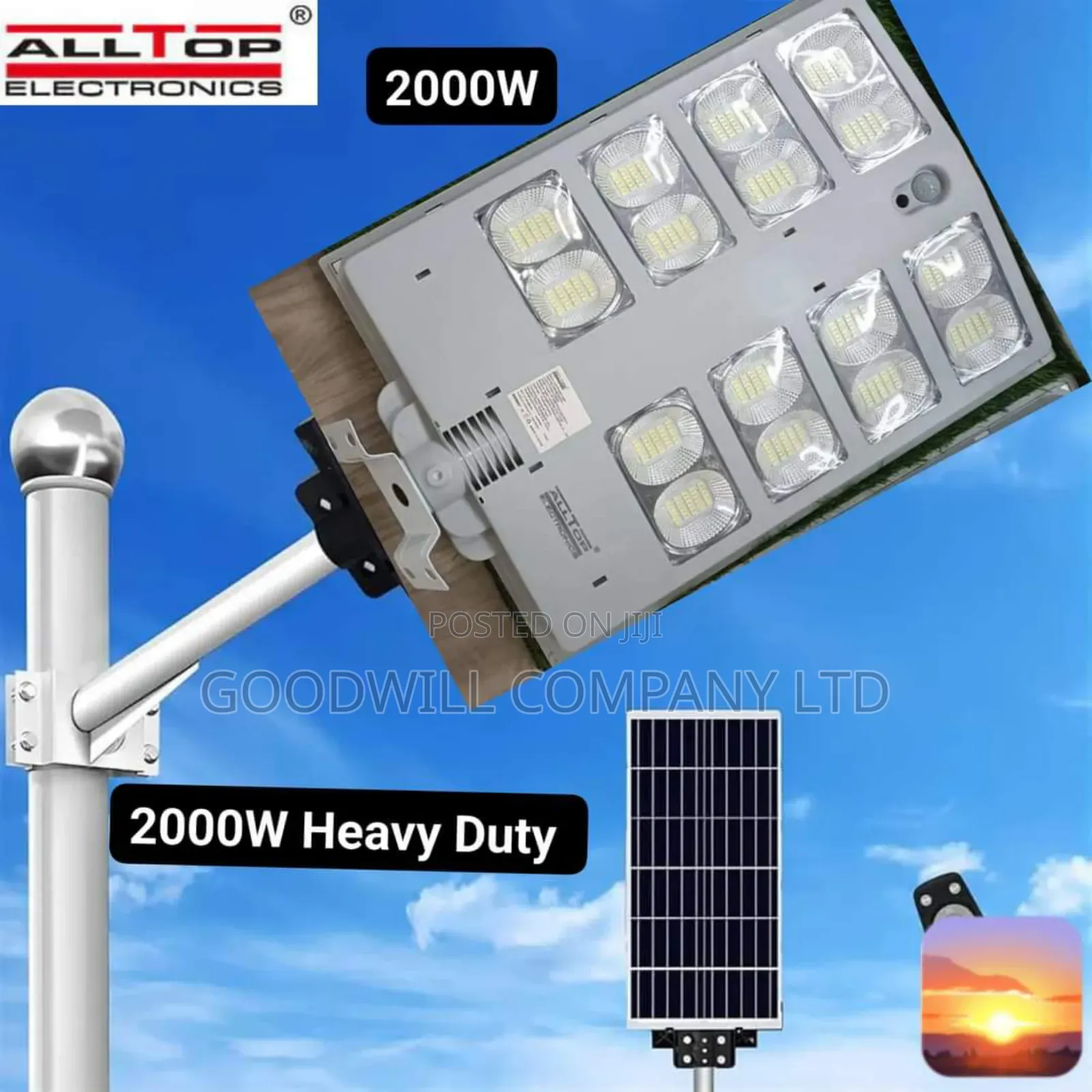 2000w Solar Street Light 25yrs Life Alltop