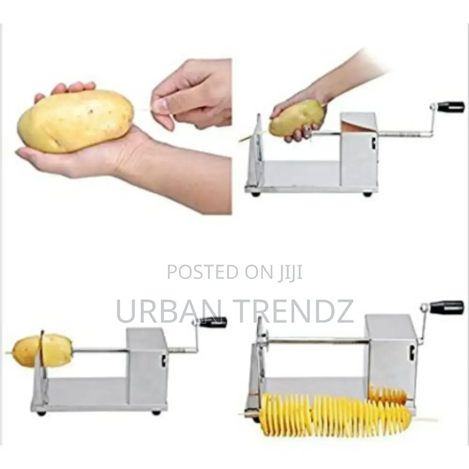 Manual Potato Chips Slicer Spiral Twister Vegetable Cutter.