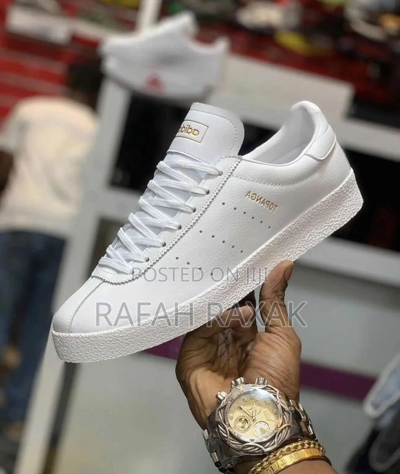Original Triple White Adidas Topanga Sneakers