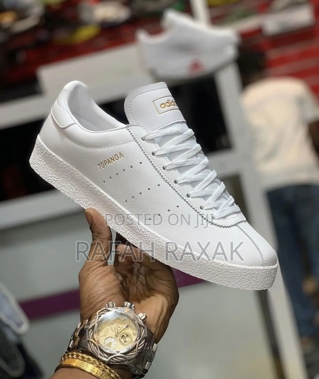 Original Triple White Adidas Topanga Sneakers