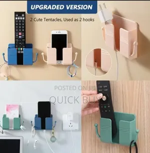 Unique Self Adhesive Wall Mount Phone,Remote,Charger Holder