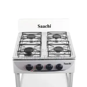 Saachi 4 Burner Gas Stove Cooker With 2 Shelves Stands