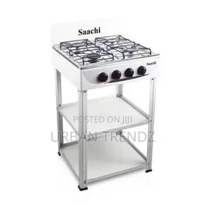 Saachi 4 Burner Gas Stove Cooker With 2 Shelves Stands