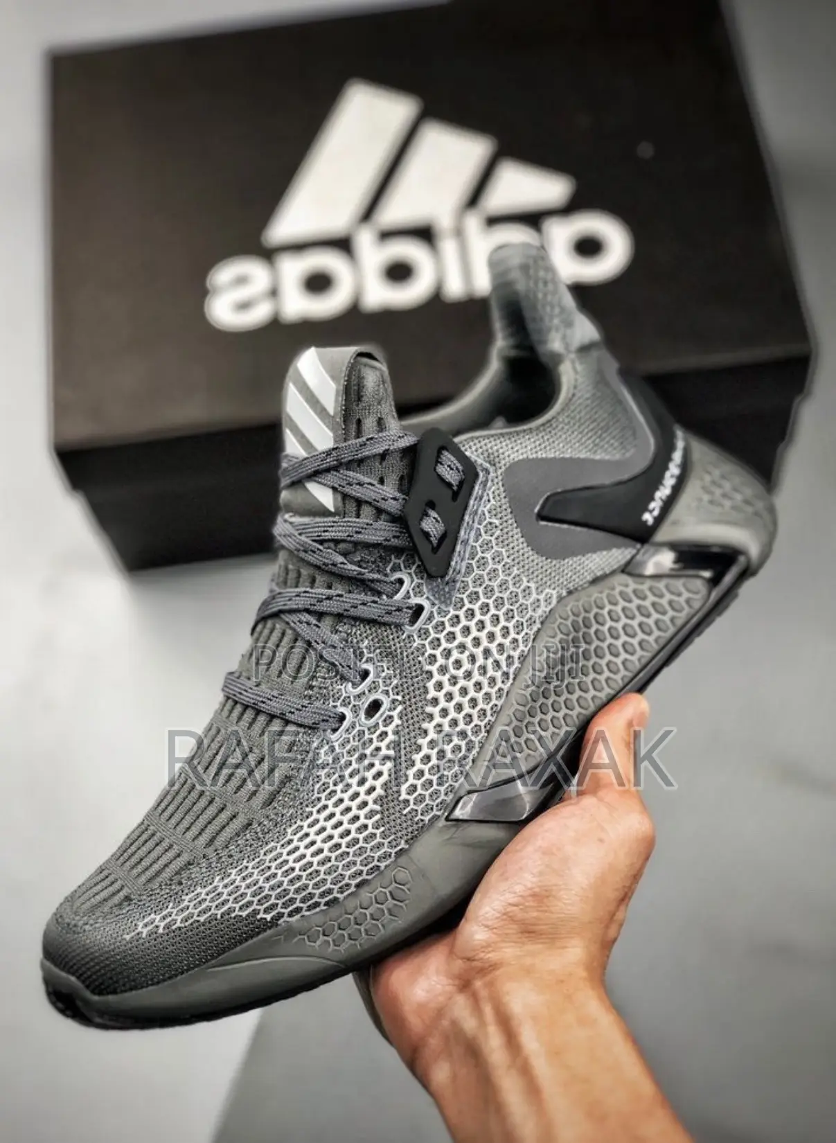 Original Grey Adidas Alphabounce Continental Casual Trainers