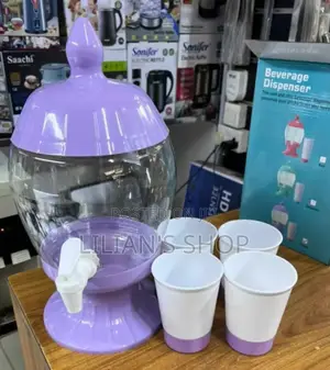 4.5litres Plastic Beverage Despenser With Glasses