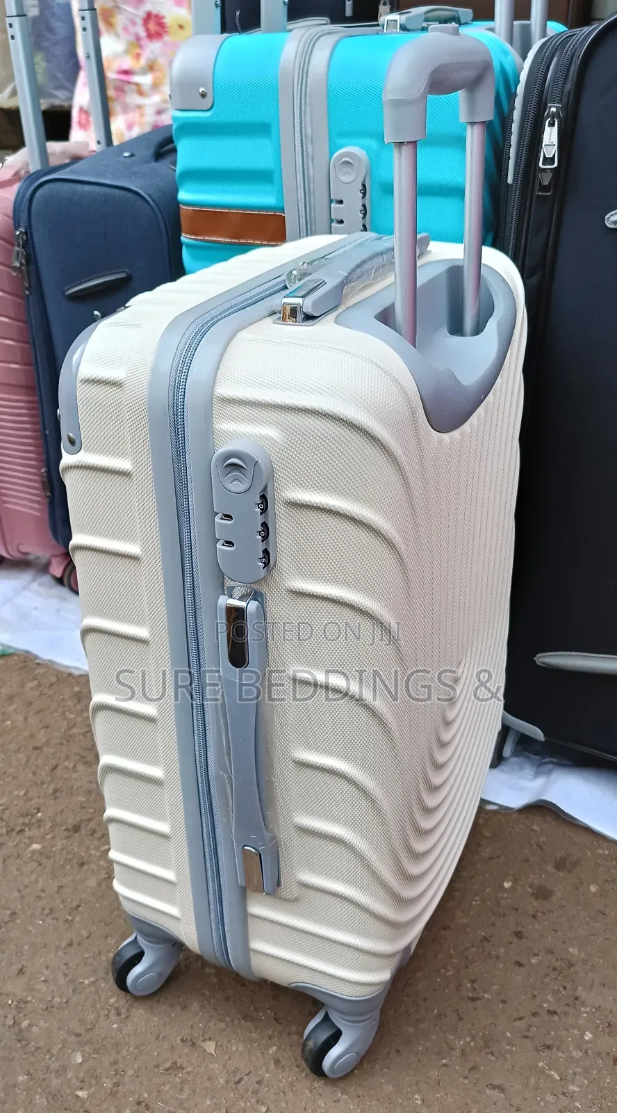 Coral Plastic Suitcase