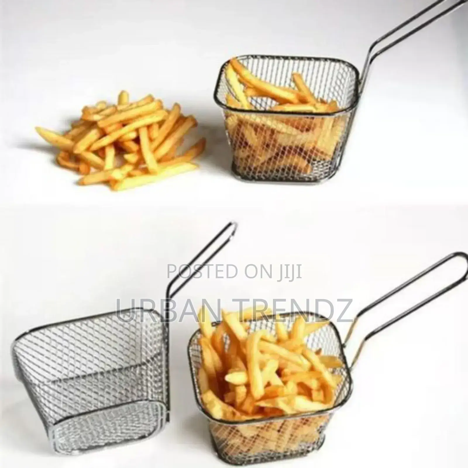 Square Frying Basket Fry Chips Net Strainer Oil Filter,