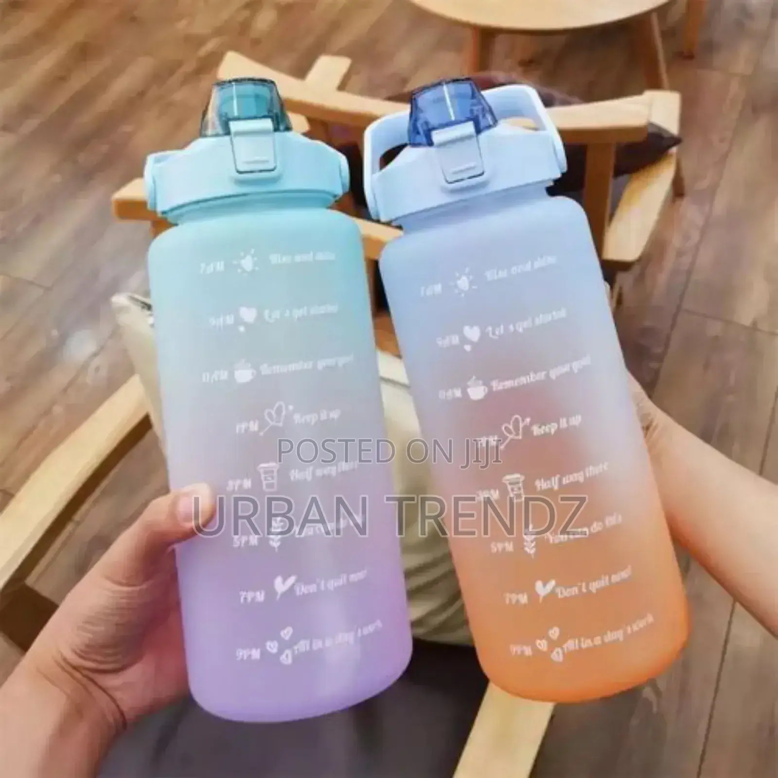 1.5L Time Marked Fitness Jug Outdoor Frosted Water Bottle.