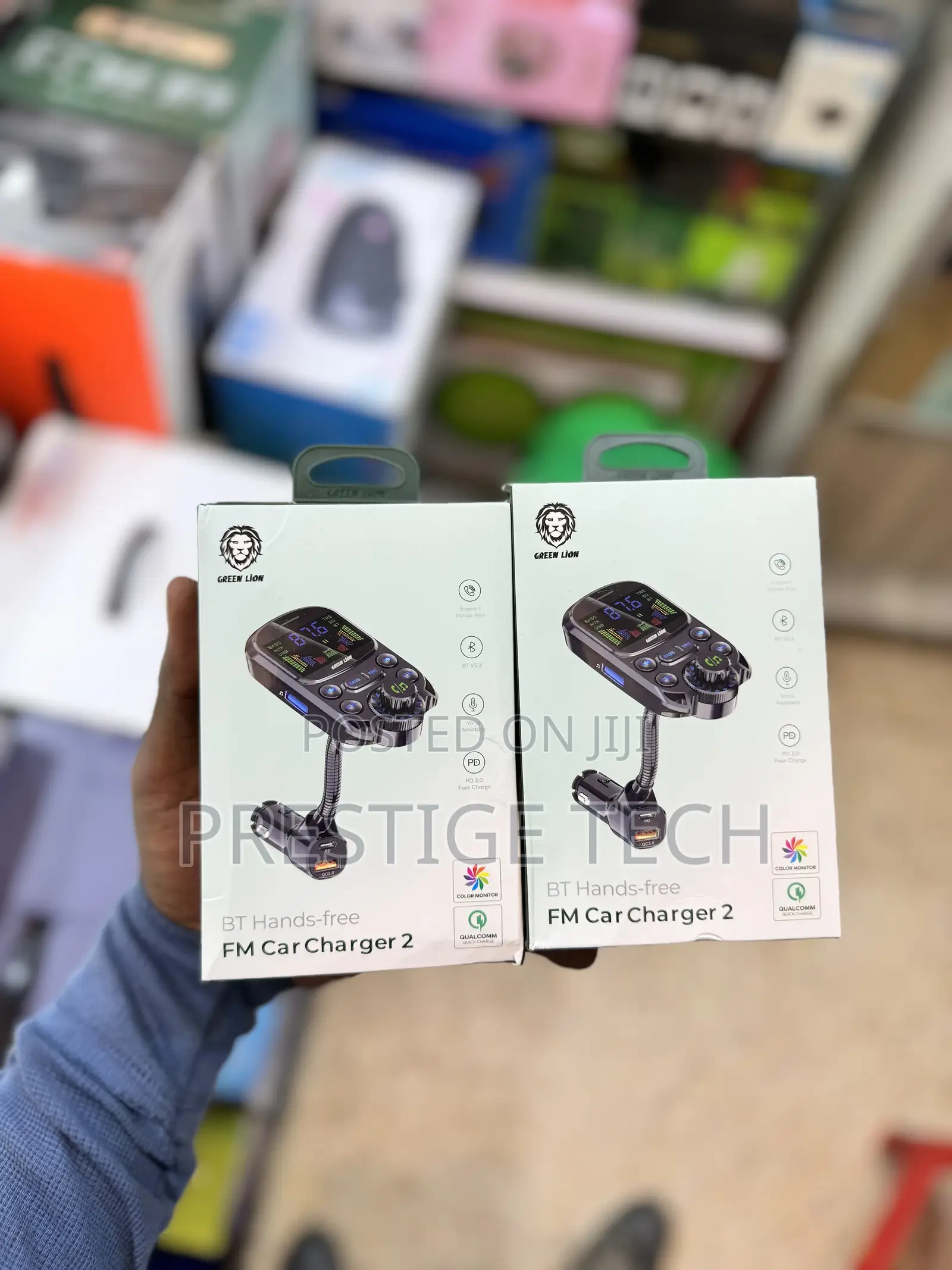 Green Lion FM Car Charger 2 Bluetooth Hands Free