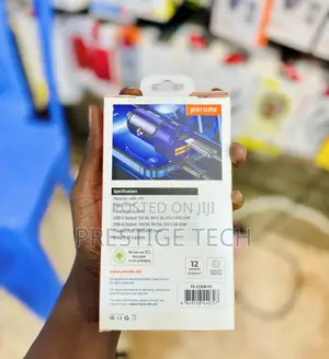Porodo 50W Dual Output Car Charger (30W QC, 20W PD)