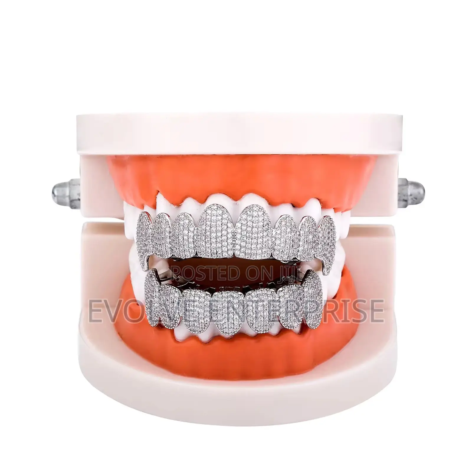 Iced-Out Diamond Teeth Grillz - Teeth Jewellery